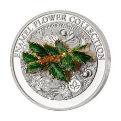 Holly Enamel Flower Collection 2021 1 Ons 31.10 Gram Gümüş Sikke Coin (999.0) - 1