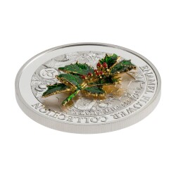 Holly Enamel Flower Collection 2021 1 Ounce 31.10 Gram Silver Coin (999.0) - 3