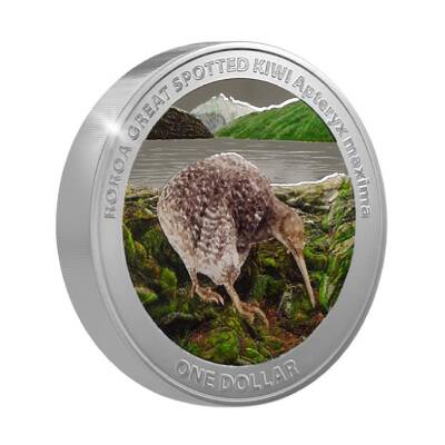 Kiwi Colored 2024 1 Ounce 31.10 Gram Silver Coin (999.0) - 1
