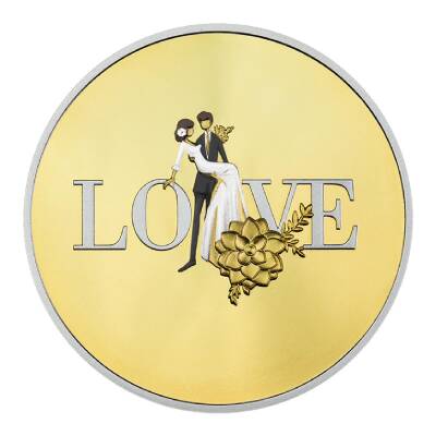 Love Wedding 2024 17.5 Gram Gümüş Sikke Coin (999.0) - 1