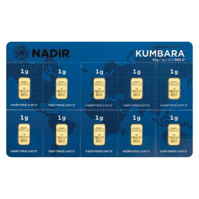  Nadir Kumbara 10 x 1 Gram (995) 24 Ayar Külçe Altın - 1