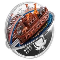 AgaKulche Noah's Ark Case 5$ 2 Ons Gümüş Sikke Coin (999.0) - 6