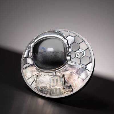 Real Heroes Astronaut 2024 3 Ons 93.30 Gram Gümüş Sikke Coin (999.9) - 3