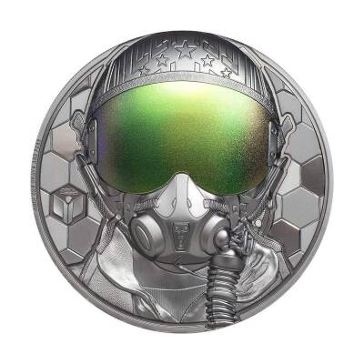  Real Heroes Fighter Pilot 2020 3 Ounce 93.30 Gram Silver Coin (999.0) - 1