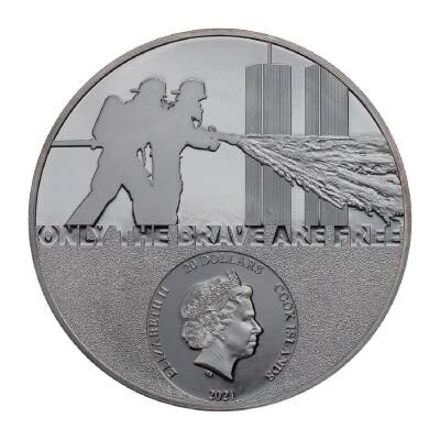 Real Heroes Firefighter 2021 3 Ounce 93.30 Gram Silver Coin (999.0) - 2