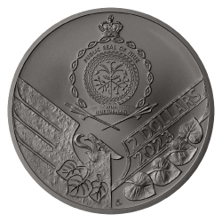 Silver 1 Ounce Bullion Coin Czech Lion 2023 Black Platinum Selective Gold Plating Stand (999.0) - 2