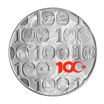 Türkiye Yüzyılı 2023 150 Gram Silver Coin (999.0) - 1