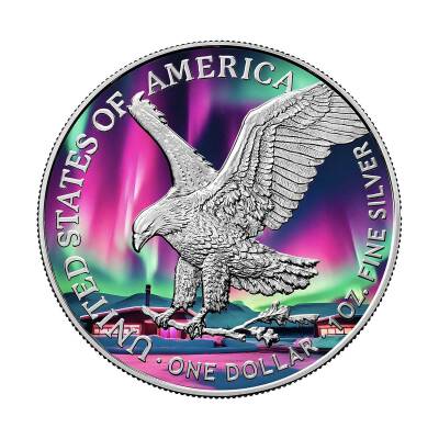 Walking Liberty Northern Lights 2024 1 Ounce 31.10 Gram Silver Coin (999.0) - 2