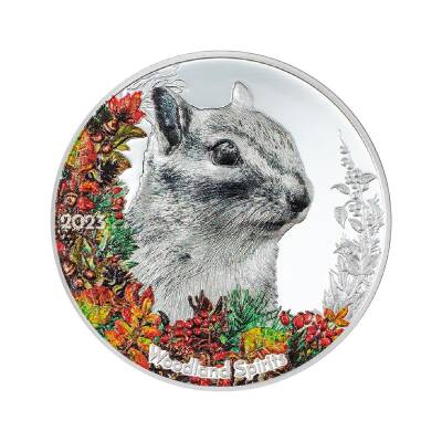  Woodland Spirits Chipmunk 2023 1 Ons 31.10 Gram Gümüş Sikke Coin (999.0) - 1